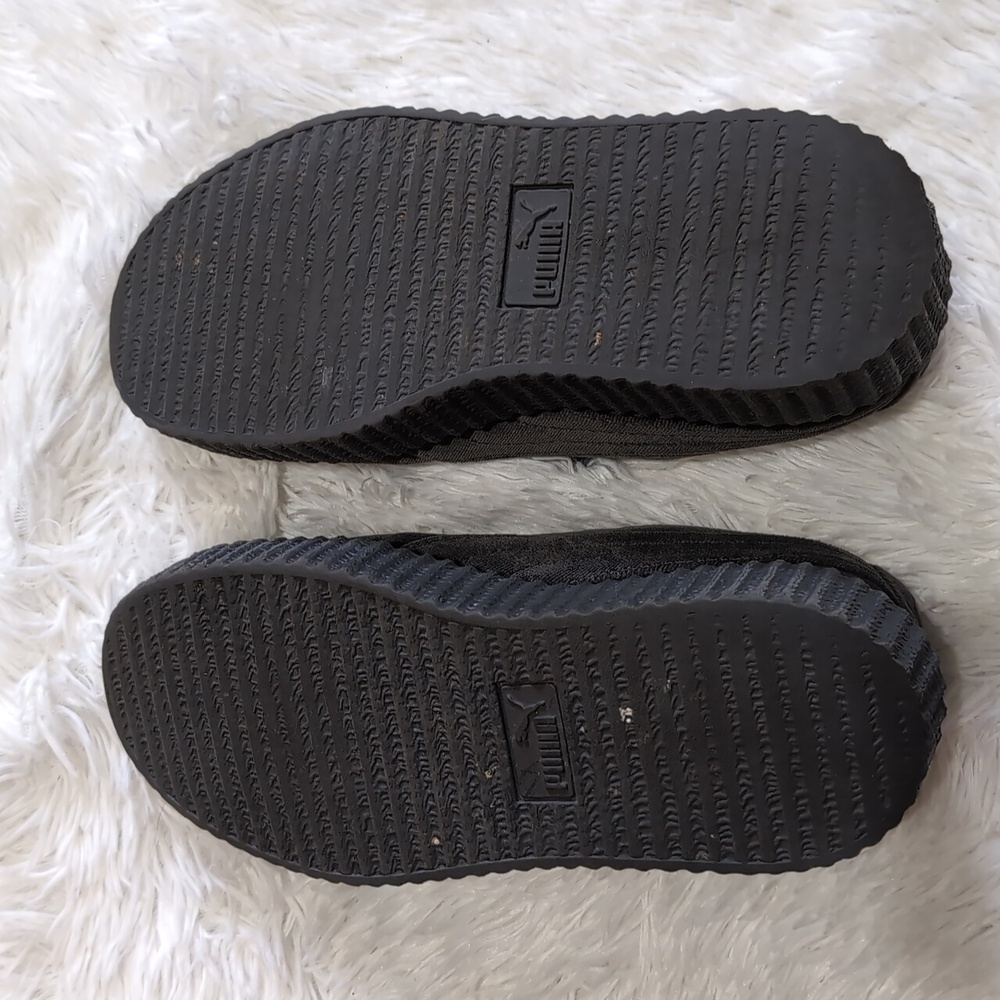 Fenty x Puma Soft Grey Velvet Lace Up One Inch Gothic Platform Creepers 6.5 - Picture 11 of 13